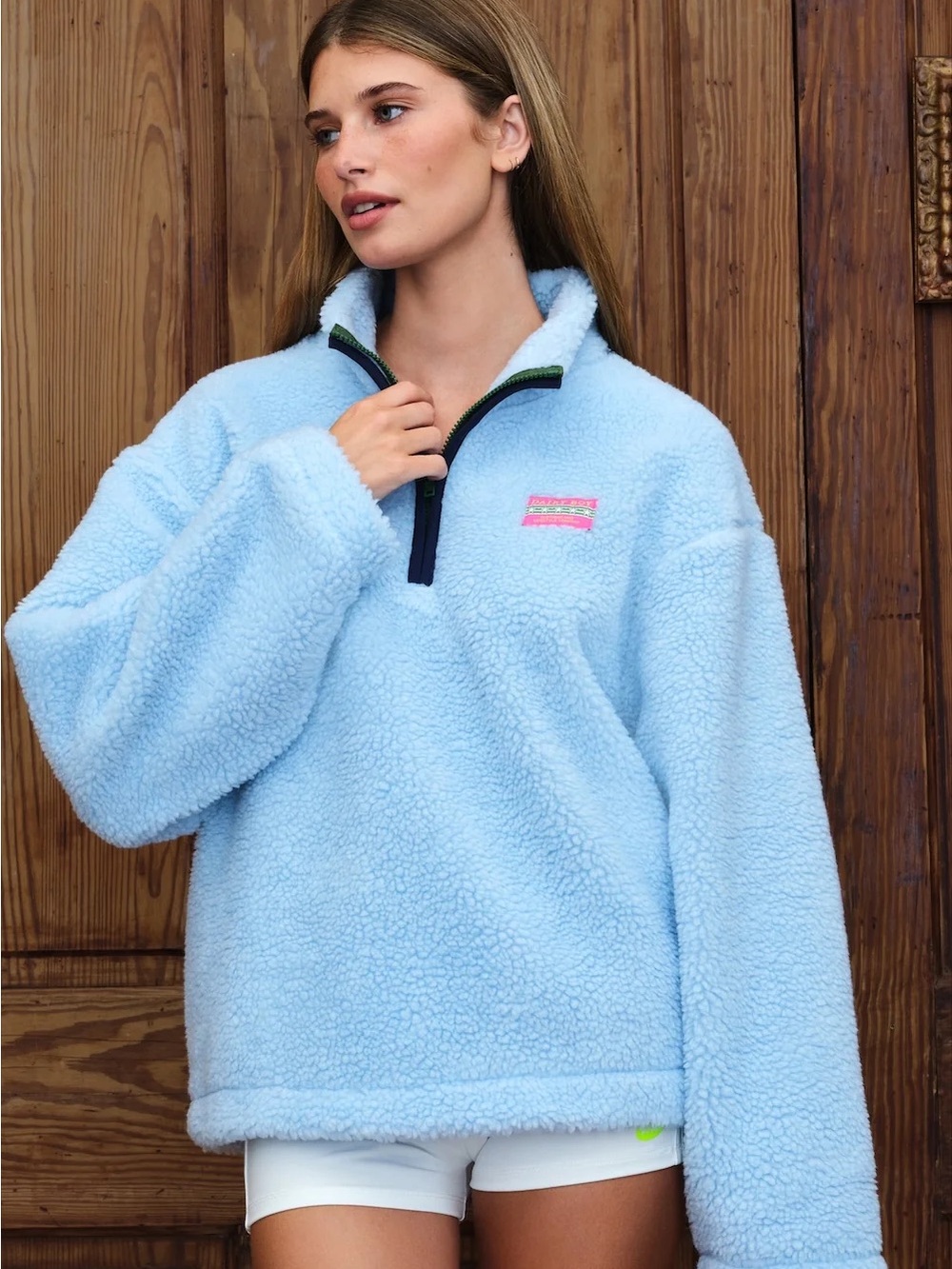 Dairy Boy Mountain Fleece in Carolina Blue